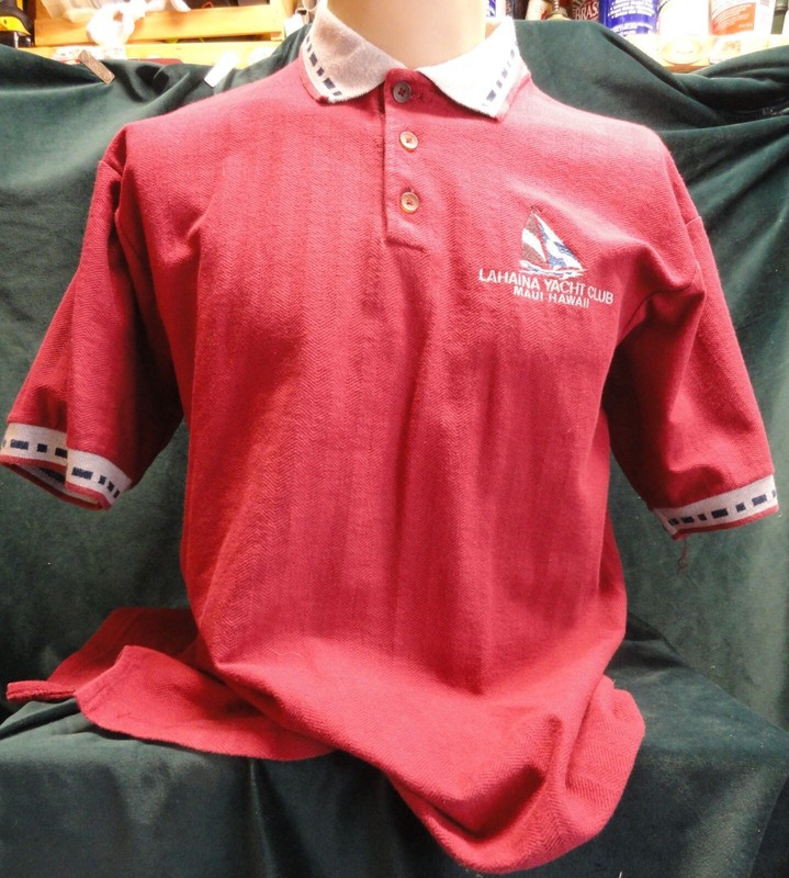 Vintage 1990s LAHAINA YACHT CLUB Maui Hawaii Collared Shirt Men's Size Large