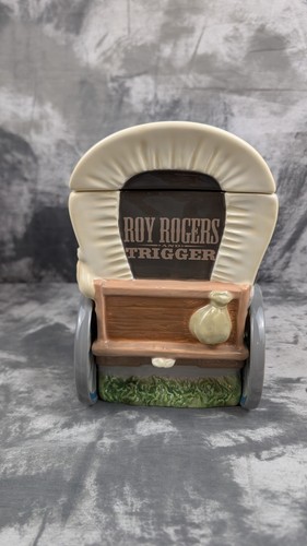 Roy Rogers (Trigger & Dale Evans) Chuckwagon Cookie Jar Limited Edition Vintage - Picture 15 of 24