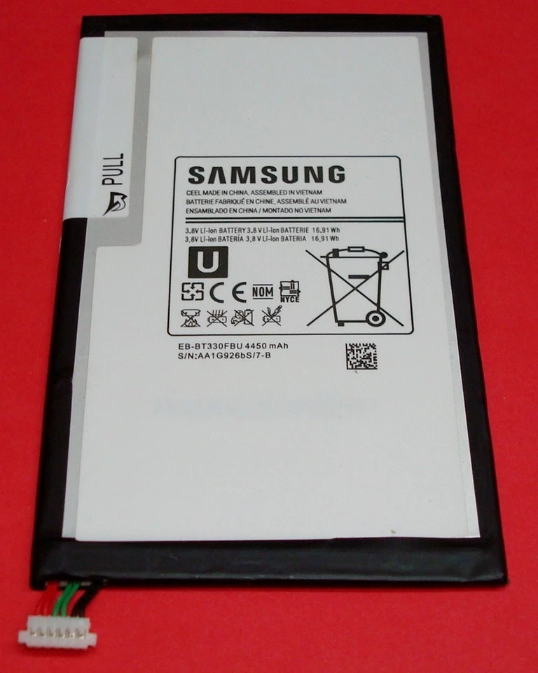 🔋OEM Samsung Galaxy Tab 4 8 «SM-T337A оригинальный аккумулятор 3,8 В 4450 мАч EB-BT330FBU - Изображение 2 из 3