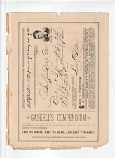 1882 GASKELL'S COMPENDIUM Mag AD~H.R Vincent/New Almaden CA~Fred. BROWN'S GINGER