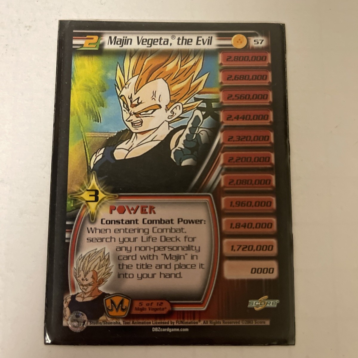 Majin Vegeta, The Evil #57 NM Vintage Babidi Saga SCORE Dragon
