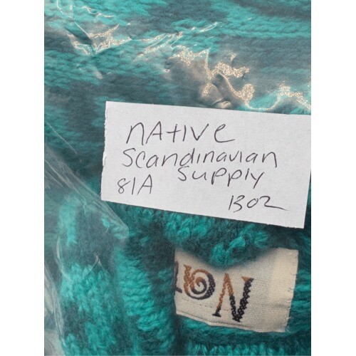 Native Scandinavian Supply Co. Sweater Poncho Women Green Baby Alpaca Nordic - Picture 14 of 14