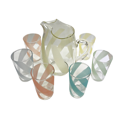 1950's Vintage Juice Glasses And Pitcher | eBay