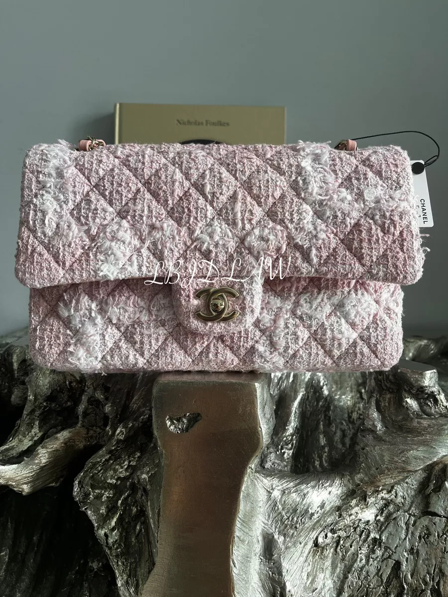 white tweed chanel bag