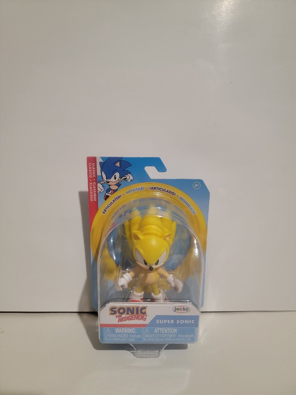 NEW 2022 Super Sonic The Hedgehog Classic 2.5" Jakks Articulated Action Figure 