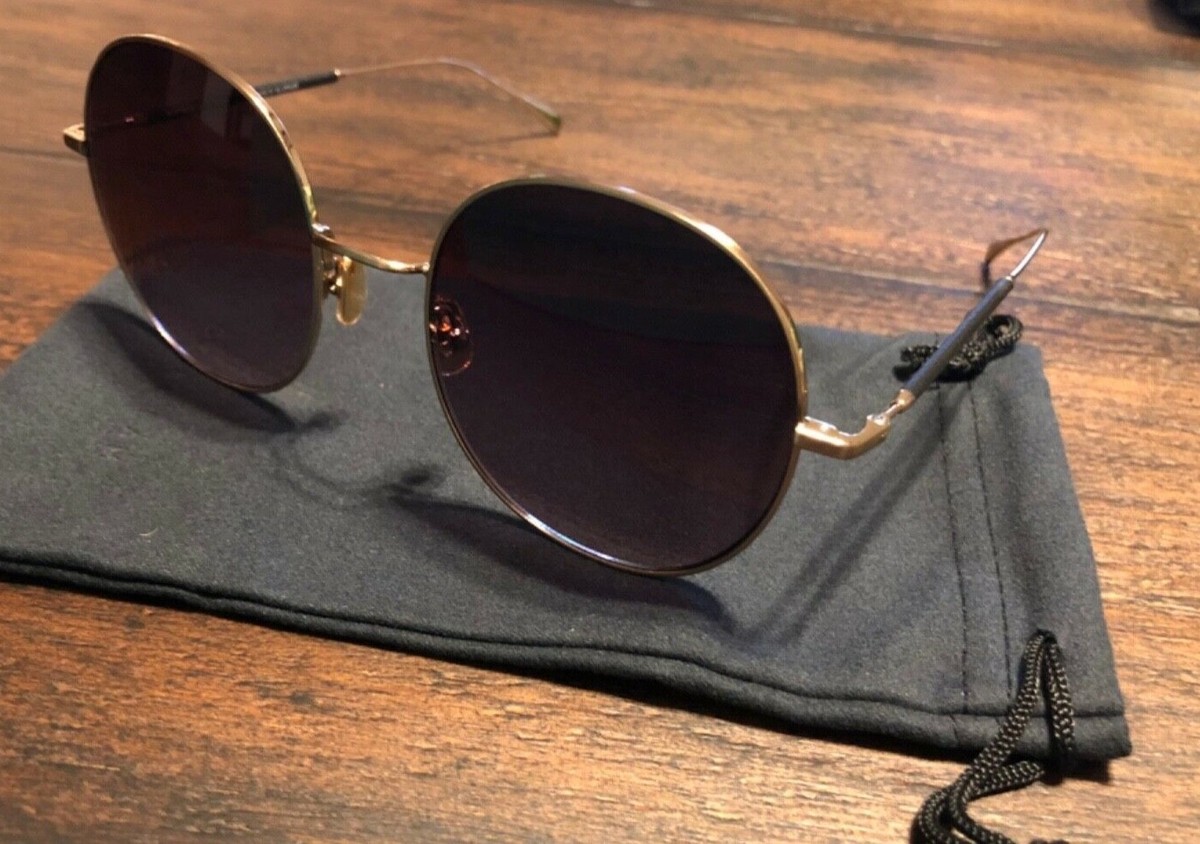 Salma Sunglasses by DEREK LAM Sunglasses Derek Lam Womens “Salma” round sunglasses with black gold  main image 3
