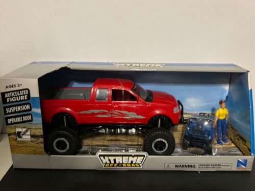 New-Ray Xtreme Off-Road Red Truck w/ Figure and Polaris - New