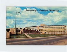 Postcard Men's Dormitory University of Wyoming Campus Laramie Wyoming USA