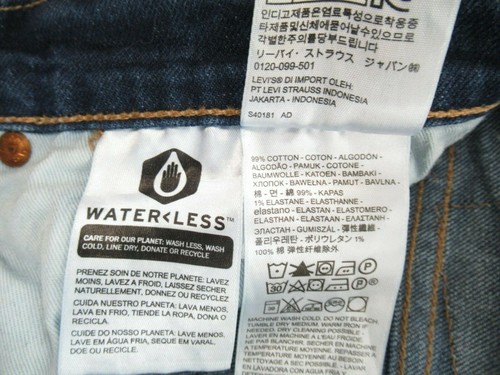 Lote de 511 Pantalones de mezclilla para hombre Big E Remake talla 34x30 medida 33x29 1/2 #D95 - Imagen 9 de 11