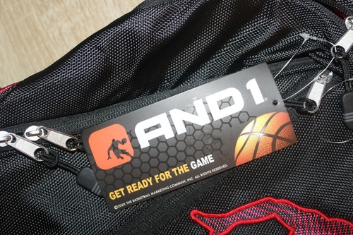 Mochila de baloncesto AND1 negra/roja admite hasta 50 libras funda para computadora portátil bolsa de 4 libros - Imagen 2 de 6