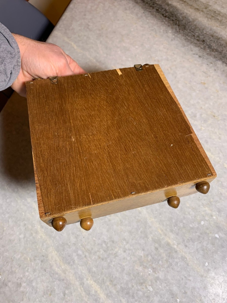 希少 Antique Wooden Object Vintage Wooden Box With Brass Stud Detail | Chairish