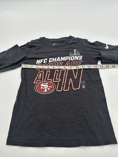 Nike San Francisco 49ers Long Sleeve Shirt Youth Boy Small Gray ..#22608 - Picture 5 of 8