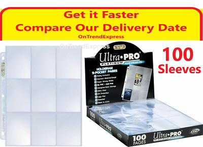 Ultra Pro 9 Pocket Card Sleeves Ultra PRO Platinum Hologram 9-Pocket  Trading Card Sleeves - Sealed Box Of 100 Pages