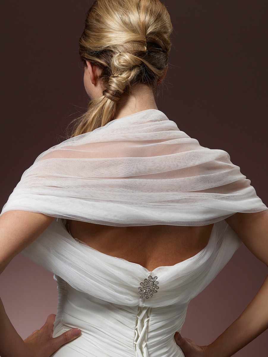Tulle Coprispalle Sposa 2021 Knitted Stole Tube Tulle Cape Scarf