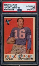 Frank Gifford Cards, Rookie Cards and Autographed Memorabilia Guide 47
