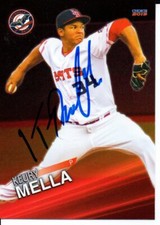 Keury Mella 2019 Louisville Bats Autographed Signed Card