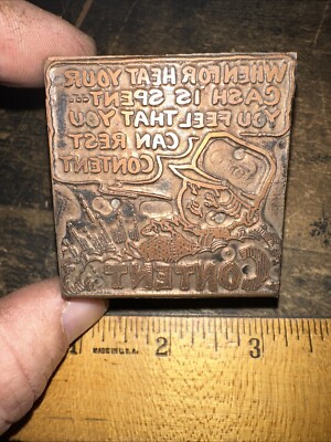 Print Block   When For Heat Your Cash is Spent  You Can Rest Content  
