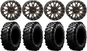 System 3 St 3 Bronze 14 Wheels 32 Carnivore Tires Honda Pioneer 1000 Talon Ebay