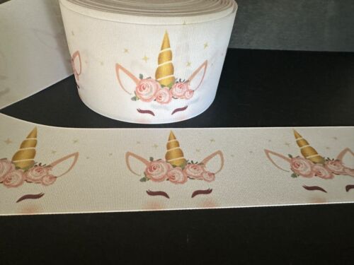 Unicorn Grosgrain Ribbon 3 inches wide 10 yards Wide