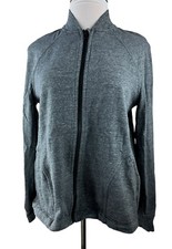 Lululemon Pleat To Street Bomber Jacket Heathered Gray Women's Size 10 H11148