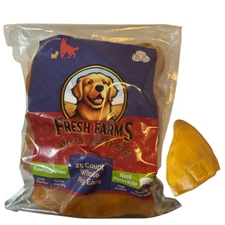 Fresh Farms Pig Ears for Dogs (25 Pack), All-Natural Whole Thick Pigs Ears, Sing