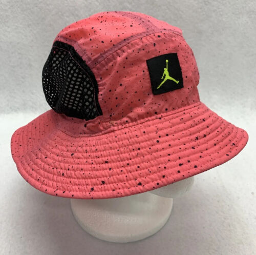 Jordan Bucket Hat Pink Black Large Extra Large Mo… - image 1