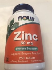 NOW Foods Zinc 50mg Immune Support Tablets - 100 Count