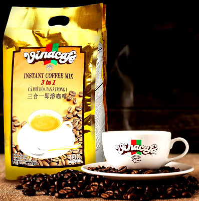 Vinacafe 3-In-1 Instant Vietnamese Coffee Mix 100 Sticks x 18g~10/02/2027