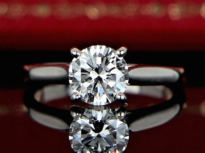 Cartier 1895 リング1 DIAMOND $19400 Cartier 1.01ct G VS1 Diamond Solitaire 1895 Platinum