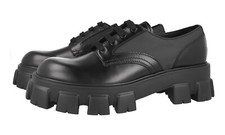 PRADA Monolith Lace-Up Derby Platform Shoes - 2EE342 Black NEW -  US 12 EU 45