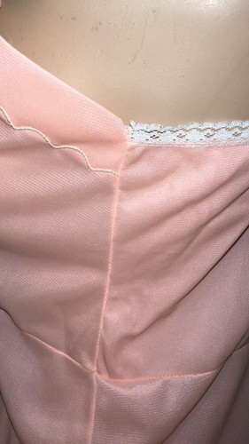 Vintage Nylon Full Slip by Mistra Size 36 Bright Neon pink/peach lingerie - Picture 5 of 10