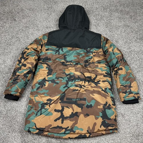 Timberland Boys Kids Puffer Coat Full Zip Hooded Jacket Sz L (14-16) Camouflage - Picture 4 of 20