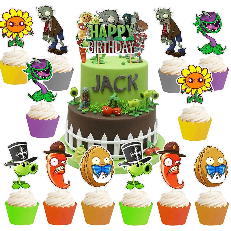 Plants Vs Zombies Theme Party Balloon Cake Toppers Set Birthday Party Decor DIY - Изображение 4 из 4