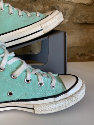Converse All Star 70s Hi Top Mint Green Platform Size UK 5 Womens
