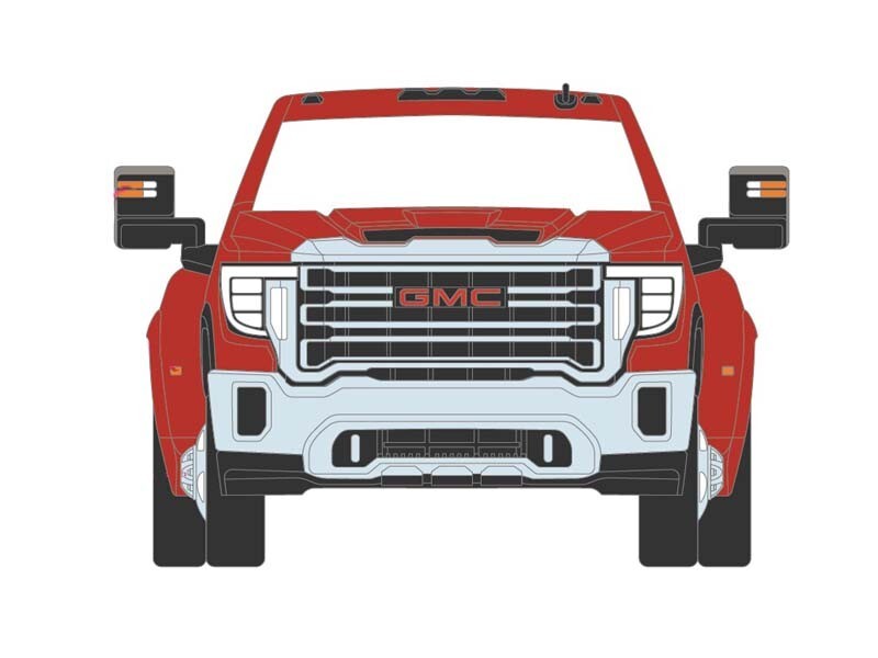 ミニカー 1/64 2022 GMC SIERRA 3500 HD PRO DUALLY 1/64 2022 GMC Sierra 3500 Denali Dually, Forest Metallic