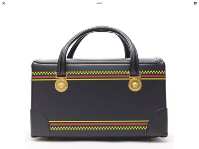 new VERSACE Vitello 90's Vintage Logo Medusa coin top handle