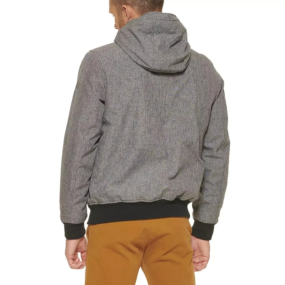 Dockers Men's Soft Shell Sherpa Bomber Jacket Heather Gray 3X-Large TALL - Image 2 of 3