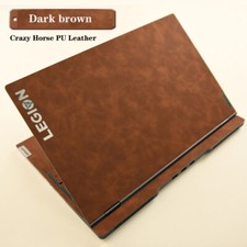 Crazy Horse PU Leather Skin Sticker Cover for 2020 Lenovo Legion 5 15 15.6"