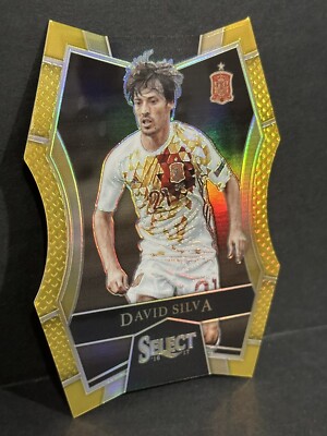 2016 Panini Select Soccer FIFA Spain Die Cut David Silva Gold