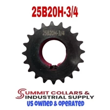 #25 ROLLER CHAIN SPROCKET, 20 TOOTH, 3/4" BORE 25B20H-3/4