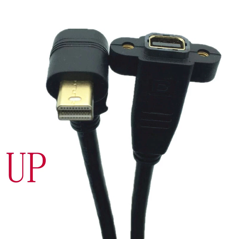 90º Up Down Right Left Angled Mini DisplayPort Male to Mini DP Female Cable Cord - Image 2 of 4