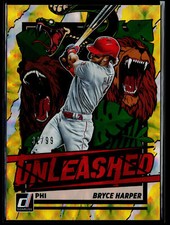 Bryce Harper 2021 Donruss #UNL22 Unleashed Gold #/99 Philadelphia Phillies