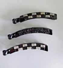 Bananenspange + glänzend verziert ++ schwarz ++P++