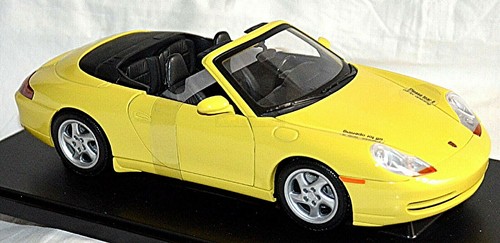 Porsche 911 Carrera 996 Cabriolet 2000-06 Yellow 1:18 Gate (Autoart) - Picture 5 of 9