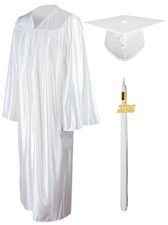 Shiny Graduation Cap and Gown 2026 Set Tassel for High School Bachelor Pro