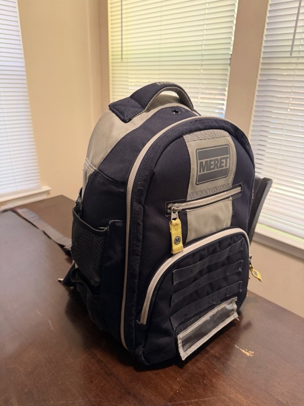 MERET EMS Trauma Backpack Navy Gray Multiple Compartments