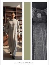 AAR 2633 Al Ameer Men s Premium Thobe Sandstone Islamic LAWUNG