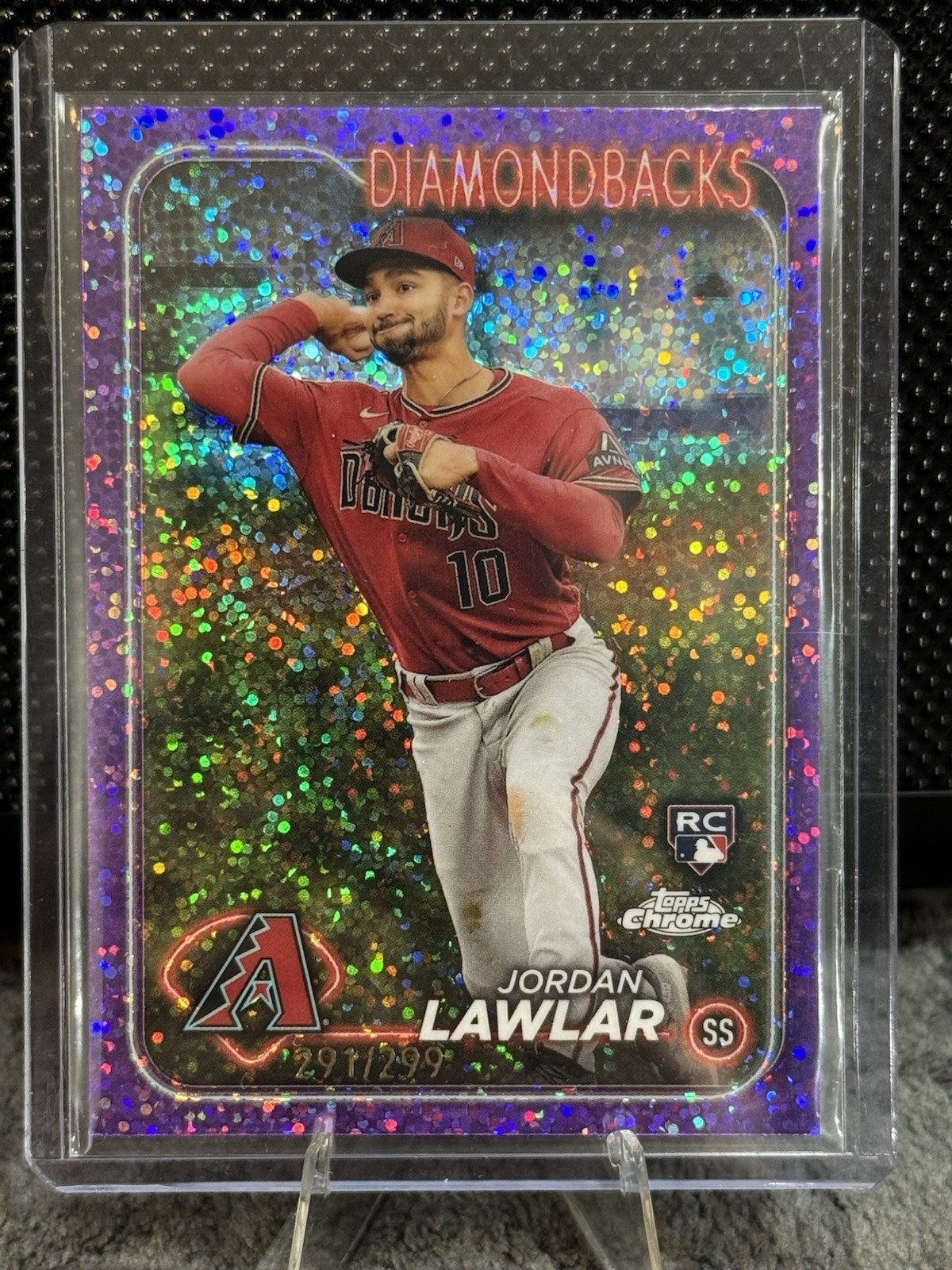 2024 Topps Chrome - Purple Speckle Refractor #229 Jordan Lawlar /299 RC ROOKIE