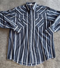 Vintage Express Riders Western Pearl Snap Shirt Made In USA Mens Size LT