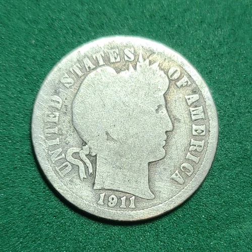 1911-P 10C Barber Dime 90% Silver #24